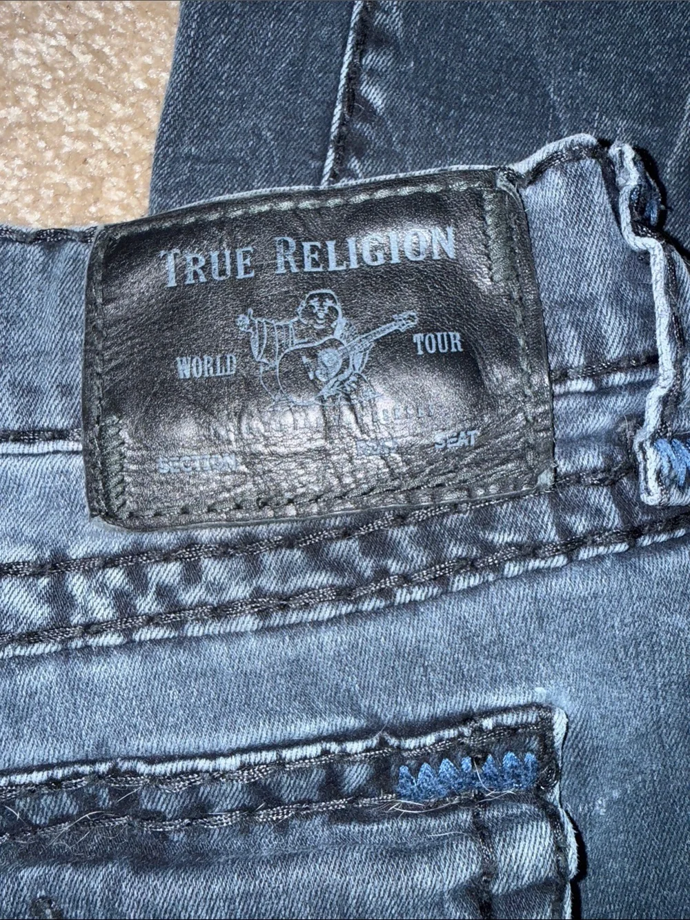 True Religion Ricky Jeans - Size 38 - Back Flap Pockets